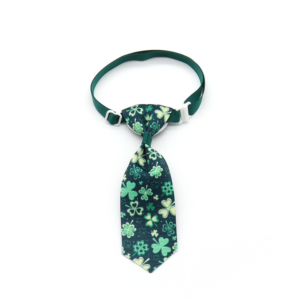 St. Patrick's Four-Leaf Clover Bow Tie, for dogs and cats.