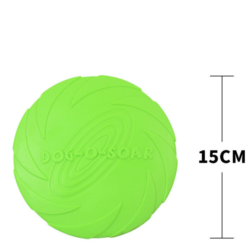 Floating Rubber Dog Frisbee for Bite-Resistant Play, for dogs.