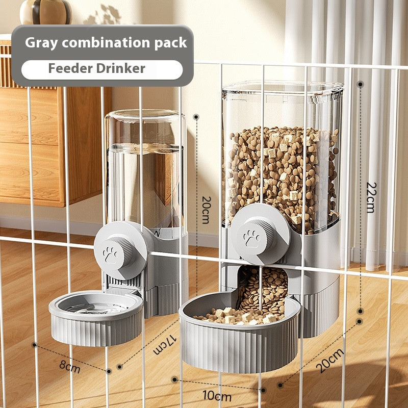 Hanging Cage Feeding and Drinking Bowl, for dogs and cats.