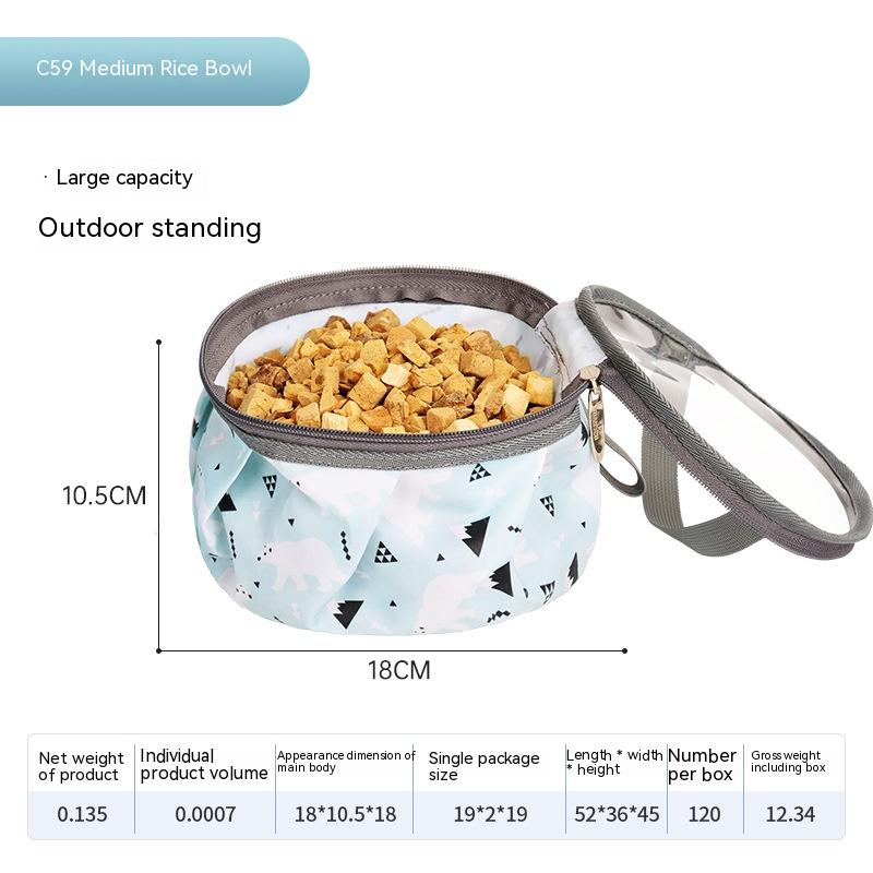 Portable Foldable Silicone Travel Bowl Set, for dogs.