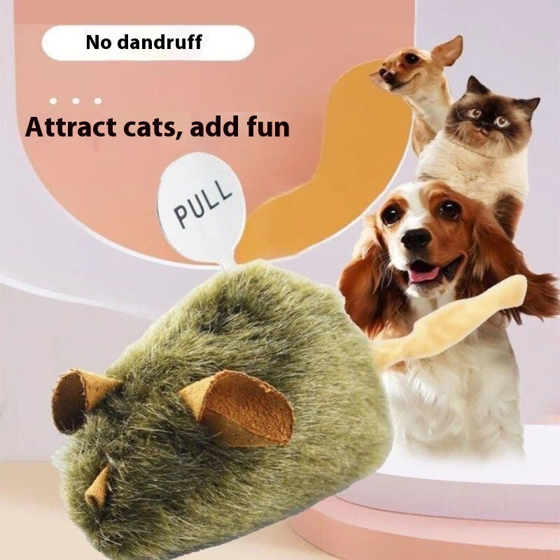 Plush Mouse Toy with Simulated Sound, for cats.