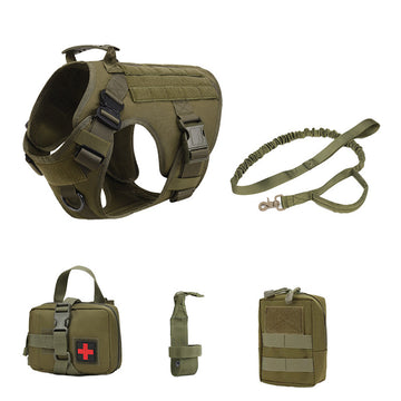 Tactical Dog Harness 5-Piece Set – Vest, Leash, Collar & Pouch – lifestyle photo