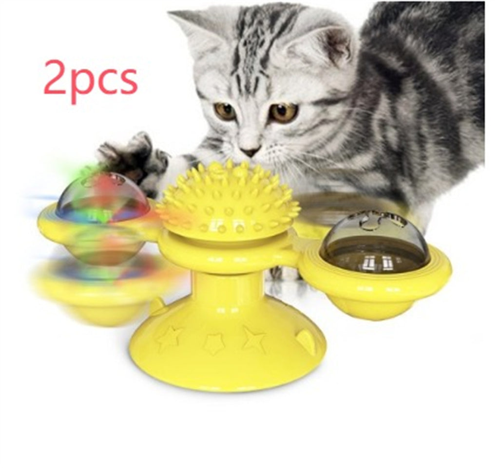 Light-Up Spinning Windmill Teaser Toy, for cats.