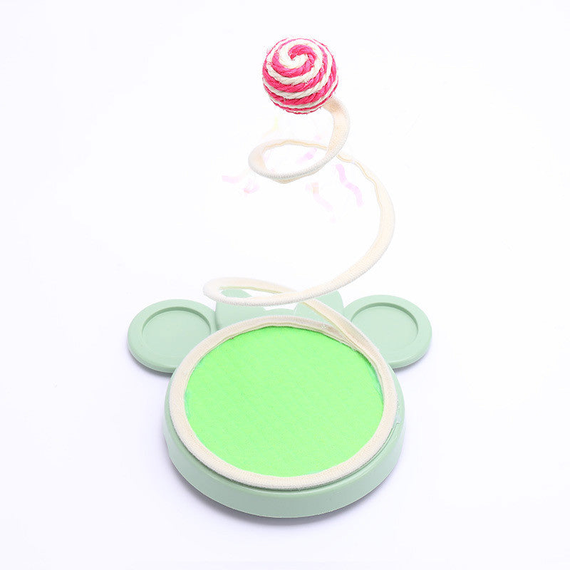 Spring Coil Cat Toy with Sisal Ball or Mouse Style, for cats.