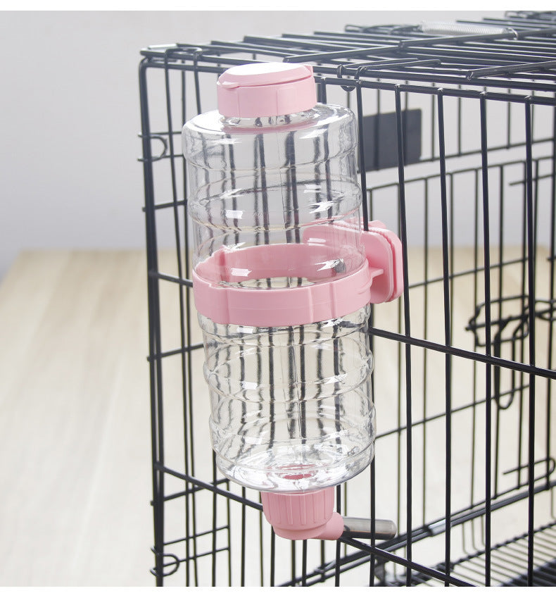 Hanging Water Bottle with Steel Faucet, for dogs and cats.