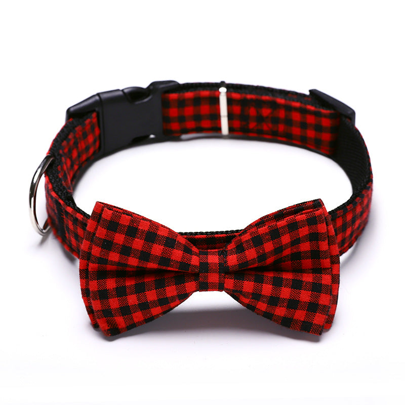 Plaid Bow Tie Collar, for dogs and cats.