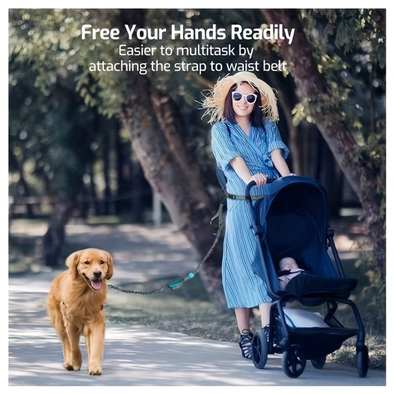 Hands-Free Dog Leash with Adjustable Waist Belt, for dogs.