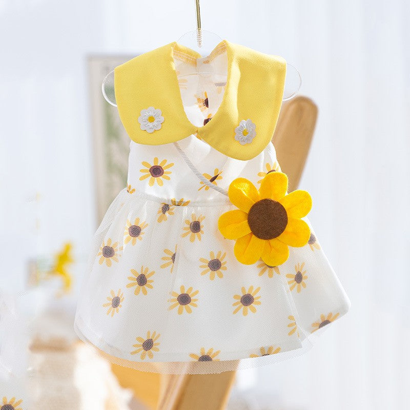 Mesh Strap Dress with Strawberry Print, for dogs.