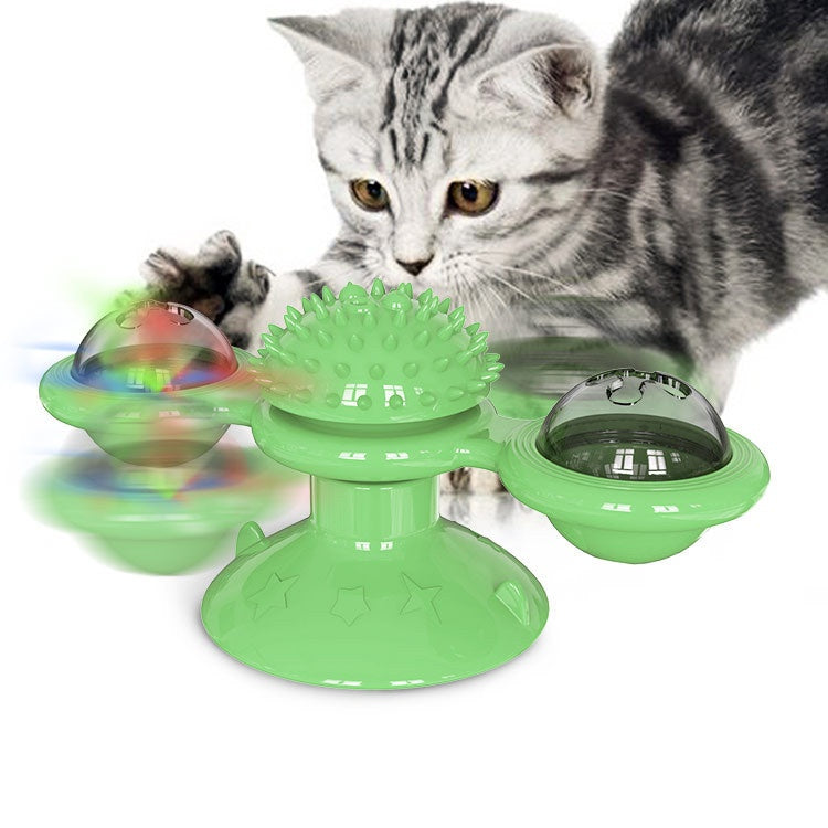 Light-Up Spinning Windmill Teaser Toy, for cats.
