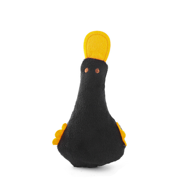 Plush Duck Squeaky Toy with Catnip, for cats and dogs.