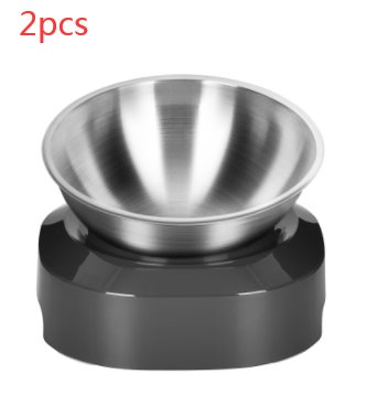 Adjustable Angle Raised Stainless Steel Pet Bowl