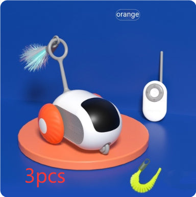Remote Control Interactive Cat Car Toy – USB Rechargeable Self-Moving – pet wearing