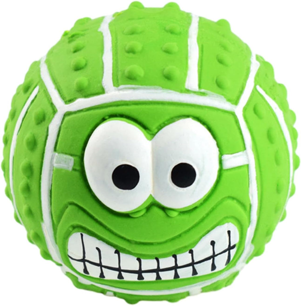 Latex Smile-Face Squeaky Ball Toy, for dogs.