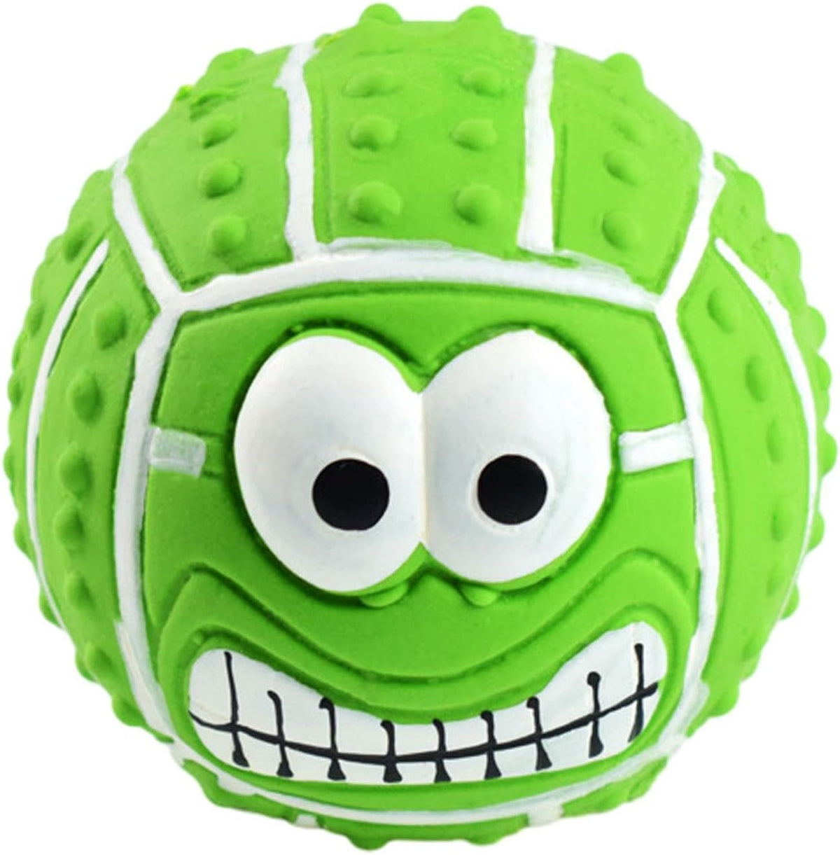 Latex Smile-Face Squeaky Ball Toy, for dogs.