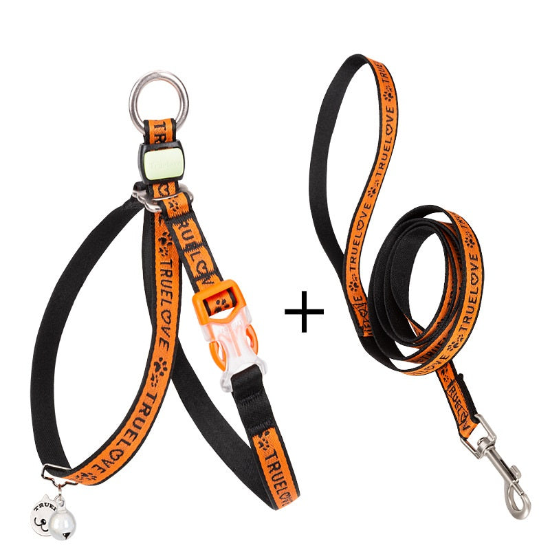 Chest Strap Leash Set with Bell for Cats and Dogs