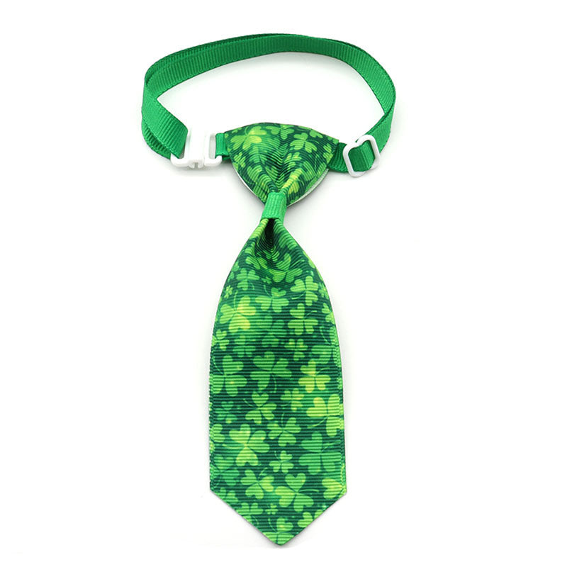 St. Patrick's Four-Leaf Clover Bow Tie, for dogs and cats.