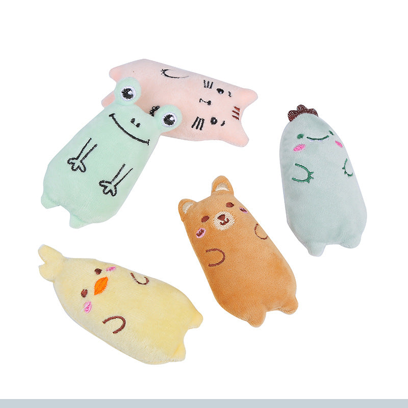 Catnip-Stuffed Plush Toy in Animal Shapes, for cats.