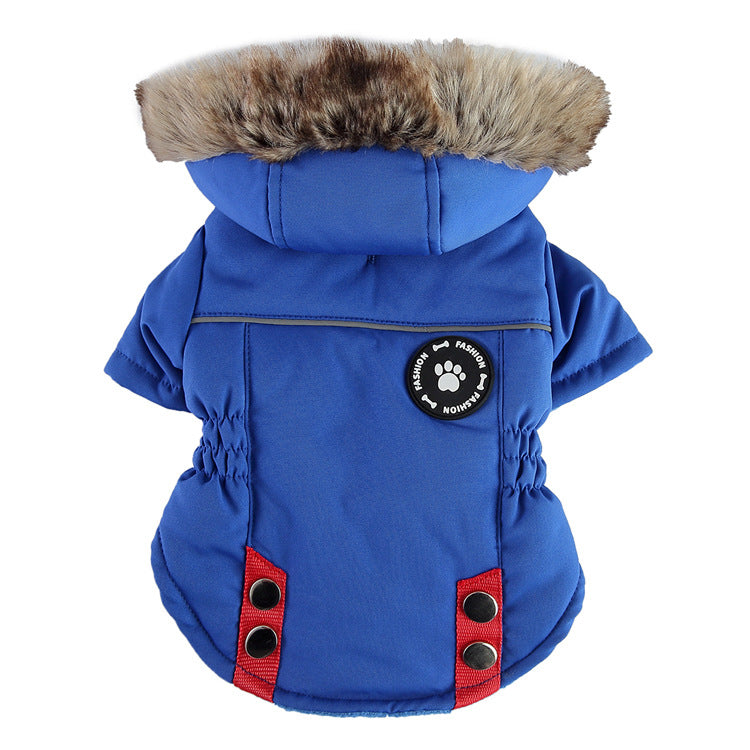 Zip-Front Polyester Dog Coat Jacket in Five Sizes, for dogs.