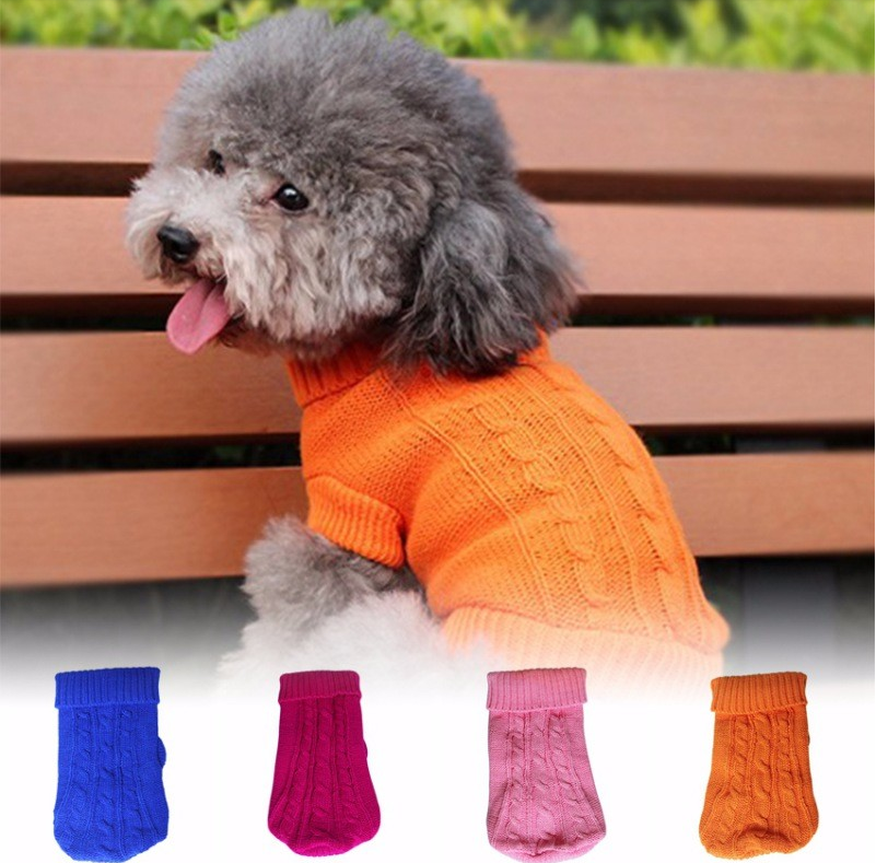 Knitted Wool-Style Sweater, for dogs.
