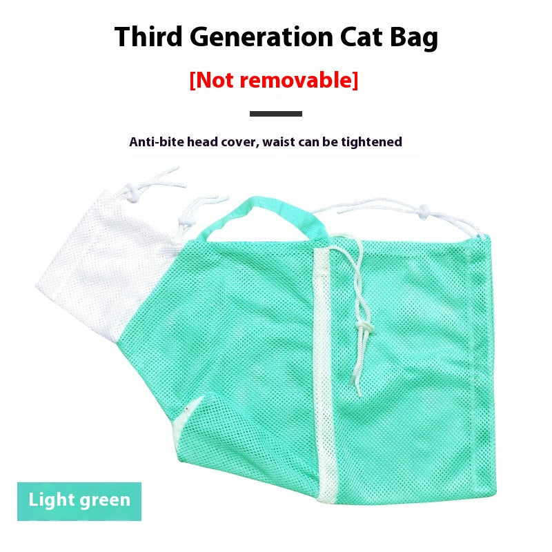 Detachable Cat Grooming Bag with Sponge and Tools