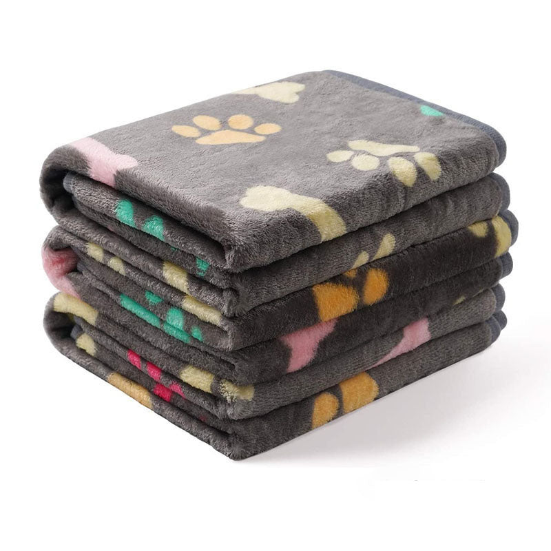 Confetti Paw Print Fleece Blanket for Dogs and Cats