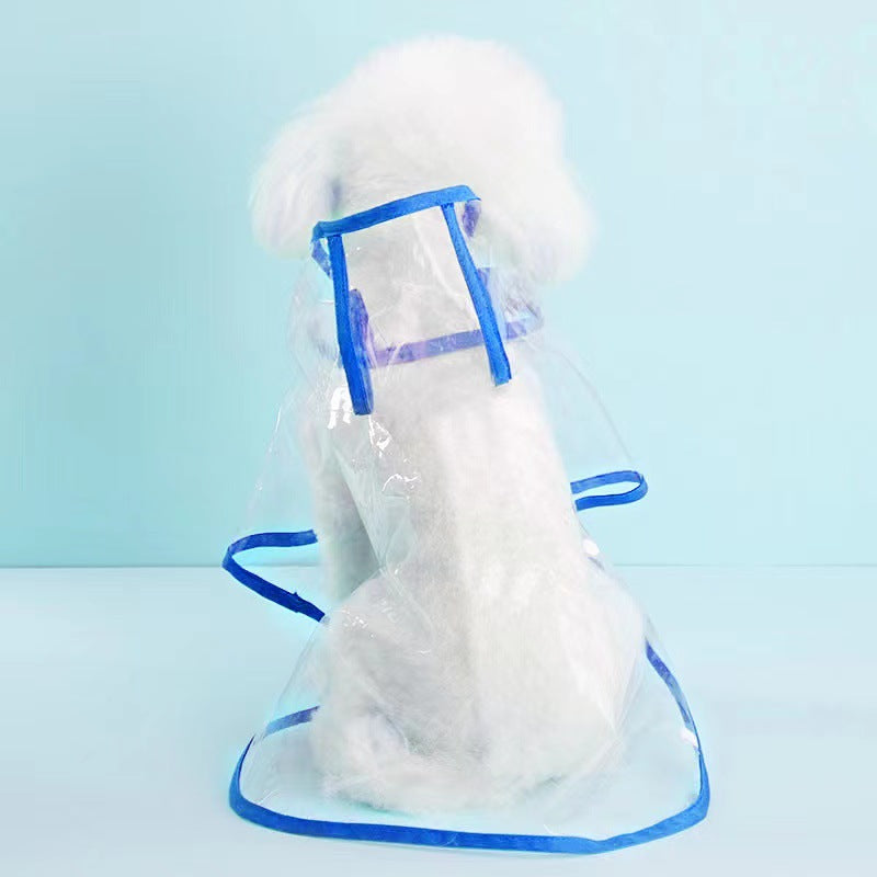 Transparent PU Raincoat, for dogs.