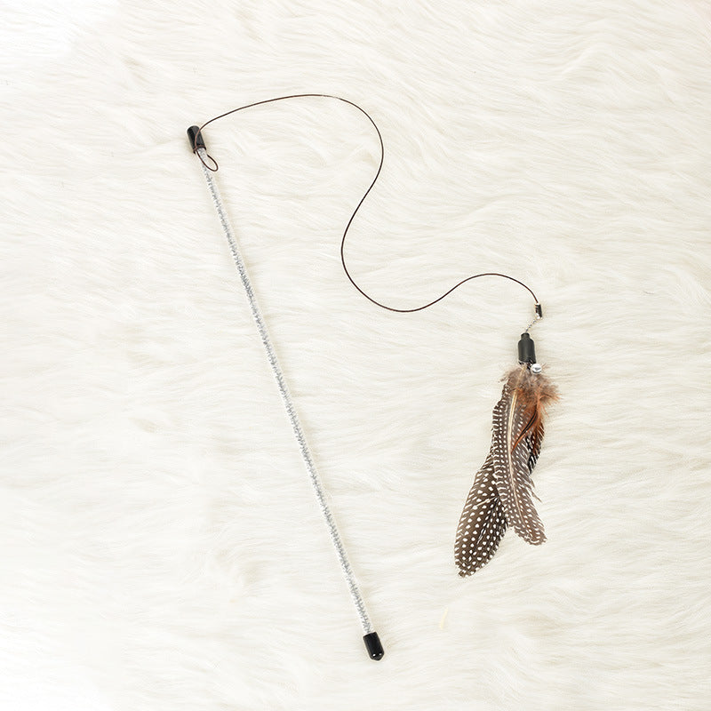 Interactive Feather Teaser Wand Toy, for cats.