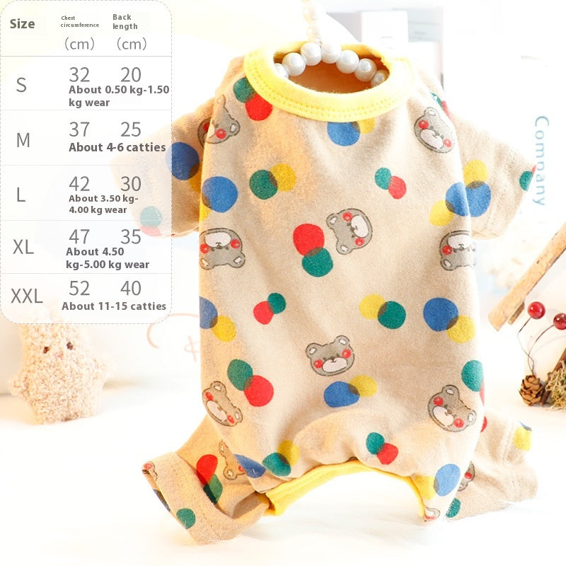 Cotton Fall and Winter Pajamas, for dogs.