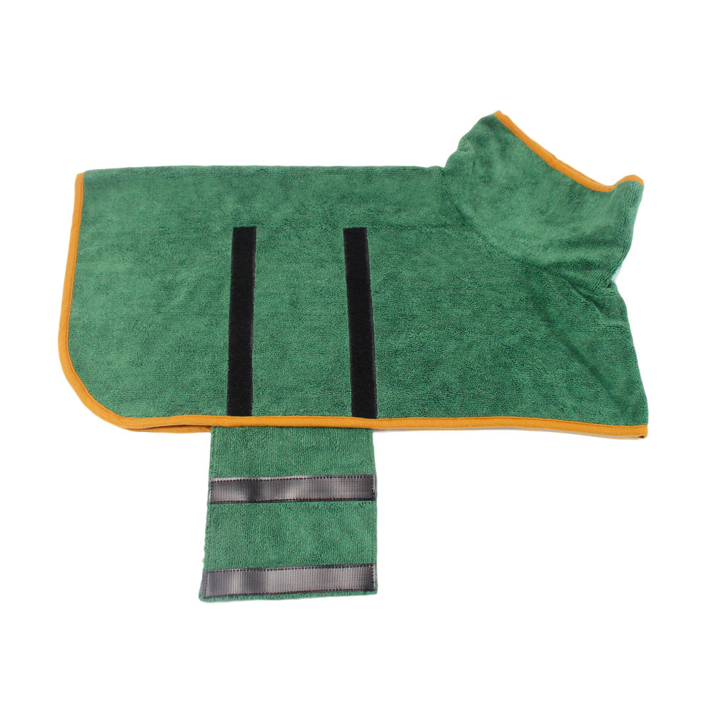 Absorbent Pet Bathrobe With Waist-wrapped Microfiber - kindoPet