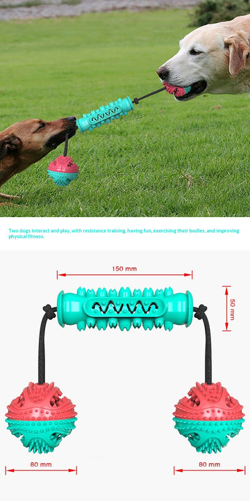 Durable Dumbbell Chew Stick – Teeth Cleaning Dog Toy – side view