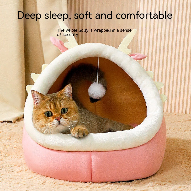 Semi-Enclosed Winter Cat Nest, for cats.
