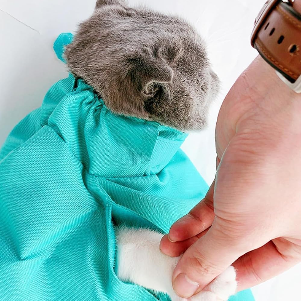 Soft Foldable Cat Carrier Pouch for Nail Trims, for dogs and cats.