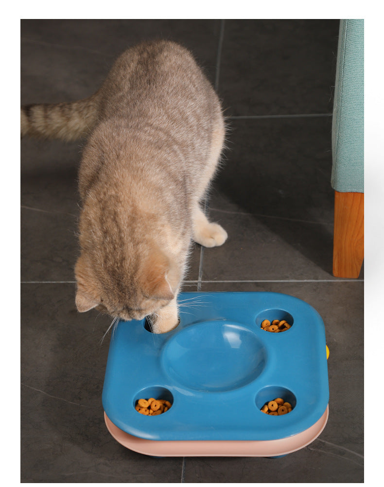 Track Toy Cat Food Bowl with Curved Corners, for cats.
