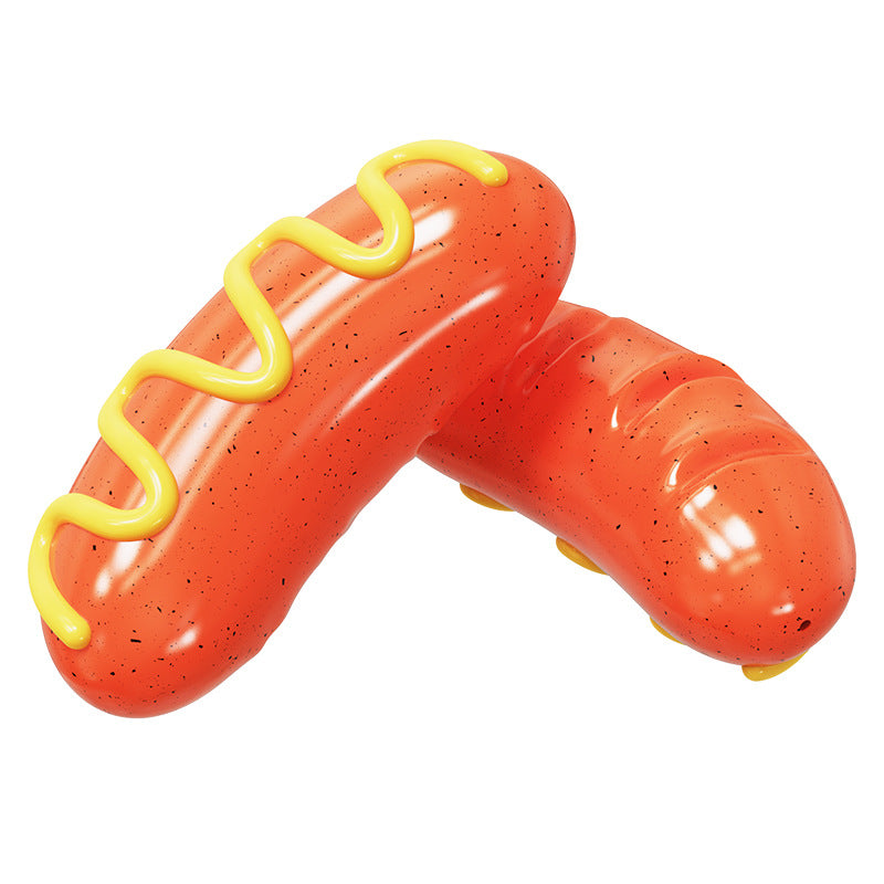 TPR Sausage-Shaped Squeaky Chew Toy, for dogs.