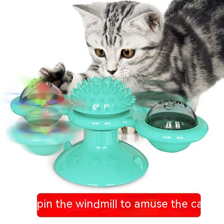 Light-Up Spinning Windmill Teaser Toy, for cats.