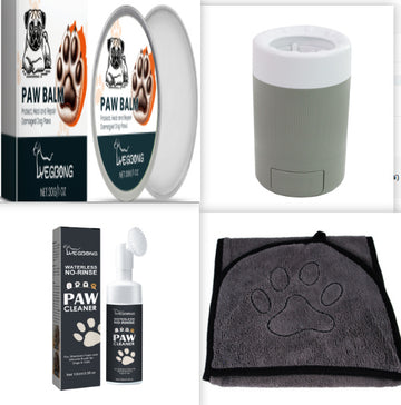 Dog Paw Cleaner Cup & Balm Set – Mud-Free Foot Wash Kit – lifestyle photo