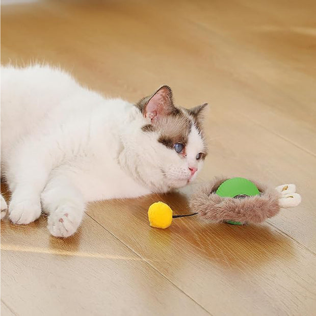 Interactive Self-Rotating Cat Ball – LED Auto-Play Toy – detail view