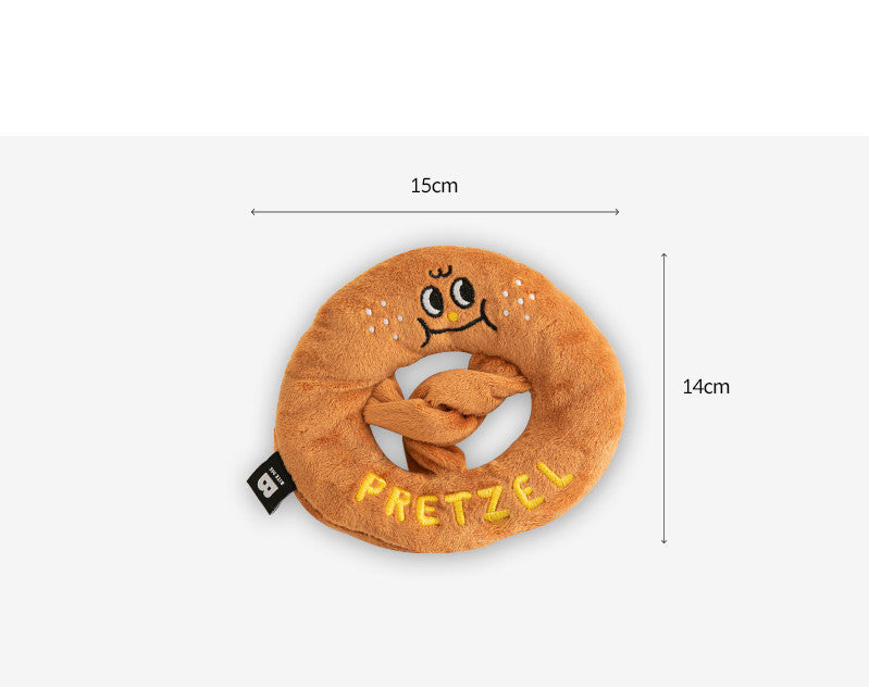 Bread and Doughnut Shaped Sniffing Sound Toy, for dogs.