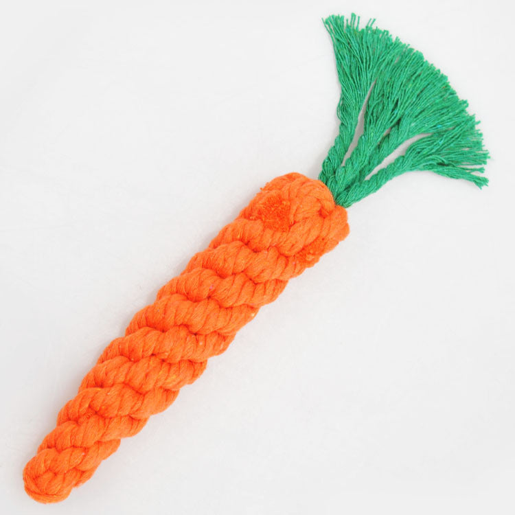Plush Milk Tea and Carrot Shaped Chew Toy, for dogs.