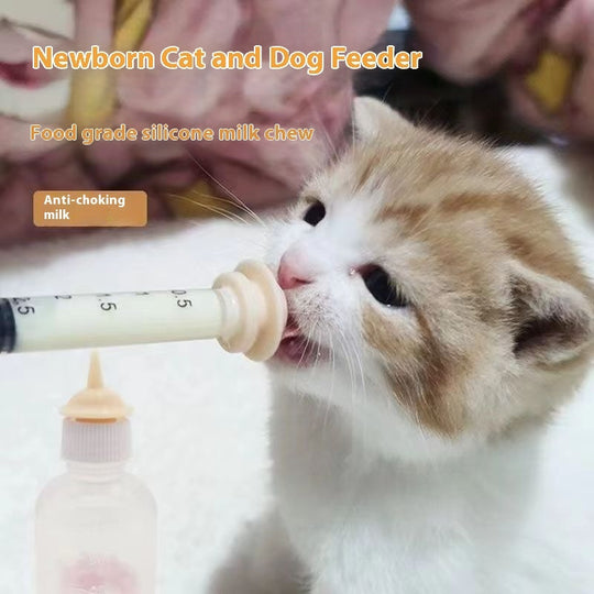 Kitten & Puppy Nursing Bottle Set – Silicone Feeding Syringe