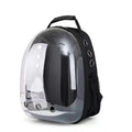 Transparent Panoramic Pet Backpack with Side Opening, for dogs and cats.