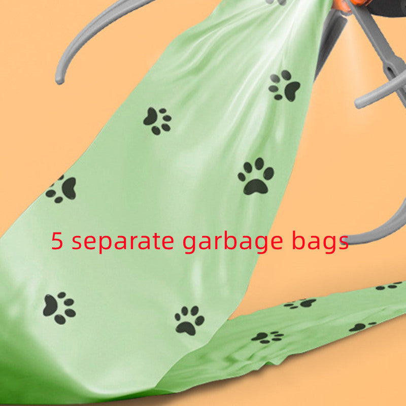 Portable Waste Bag Dispenser with Refill Roll for Dogs