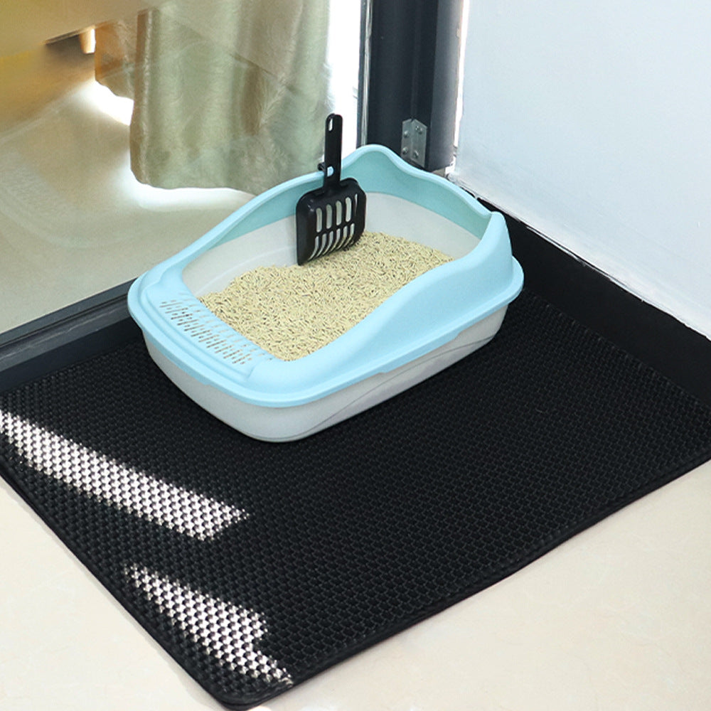 Double-Layer EVA Litter Trapping Mat, for cats.