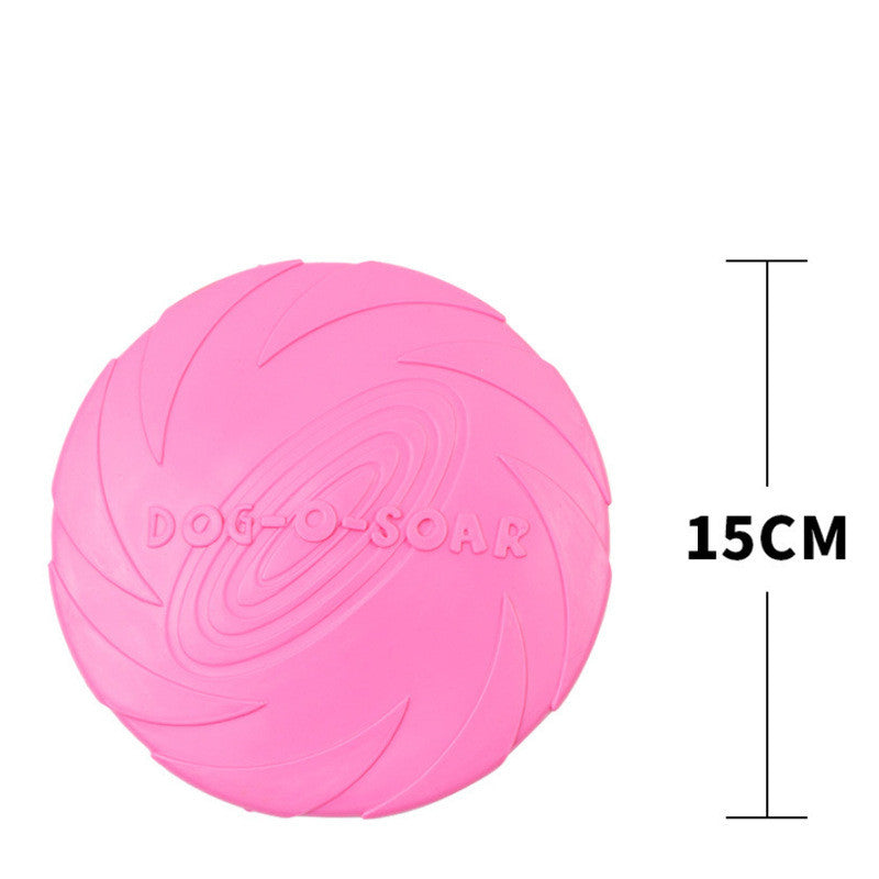 Floating Rubber Dog Frisbee for Bite-Resistant Play, for dogs.