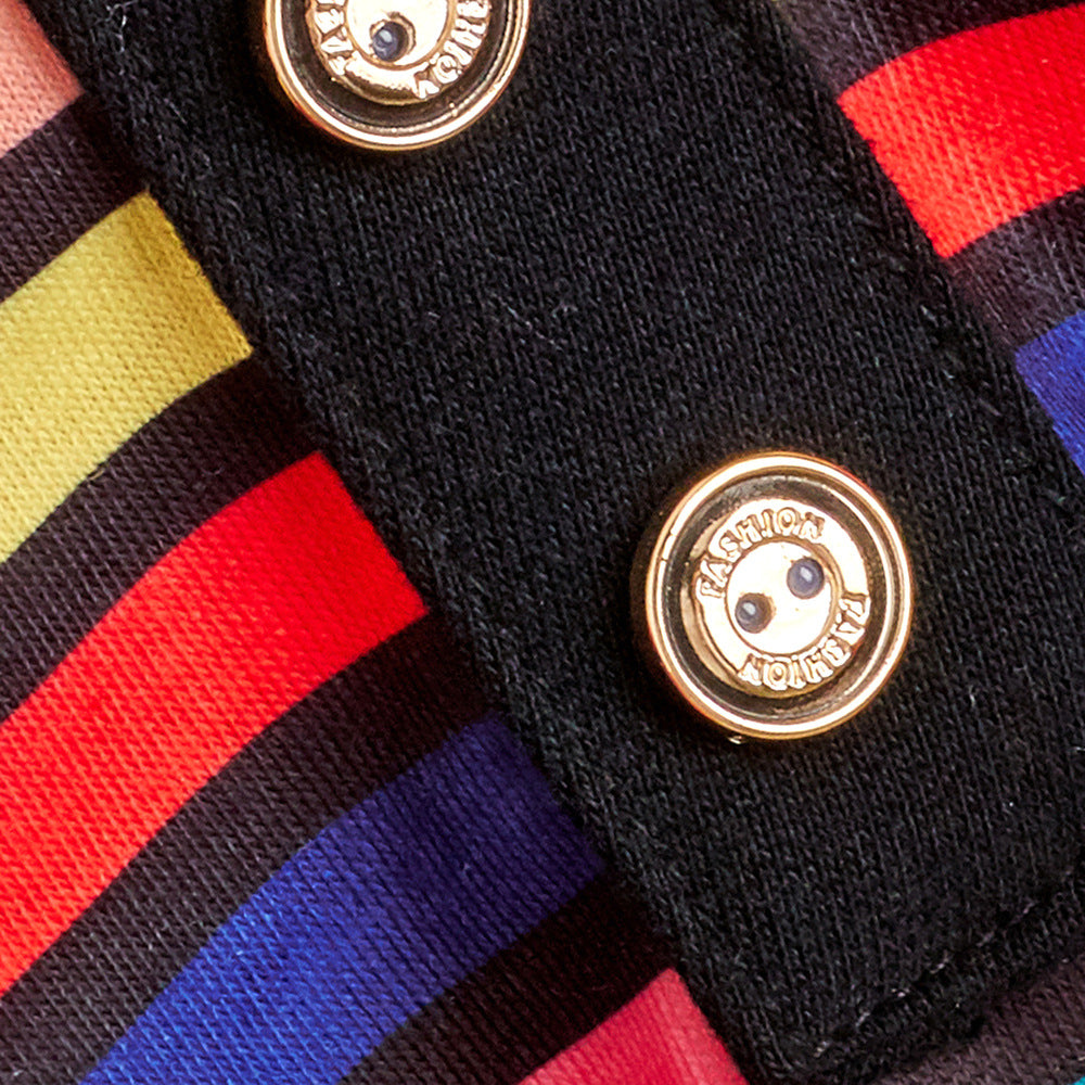 Striped Polo-Style Shirt, for dogs.