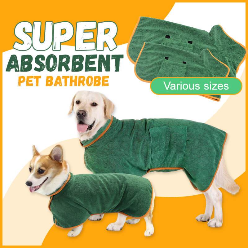 Absorbent Pet Bathrobe With Waist-wrapped Microfiber - kindoPet