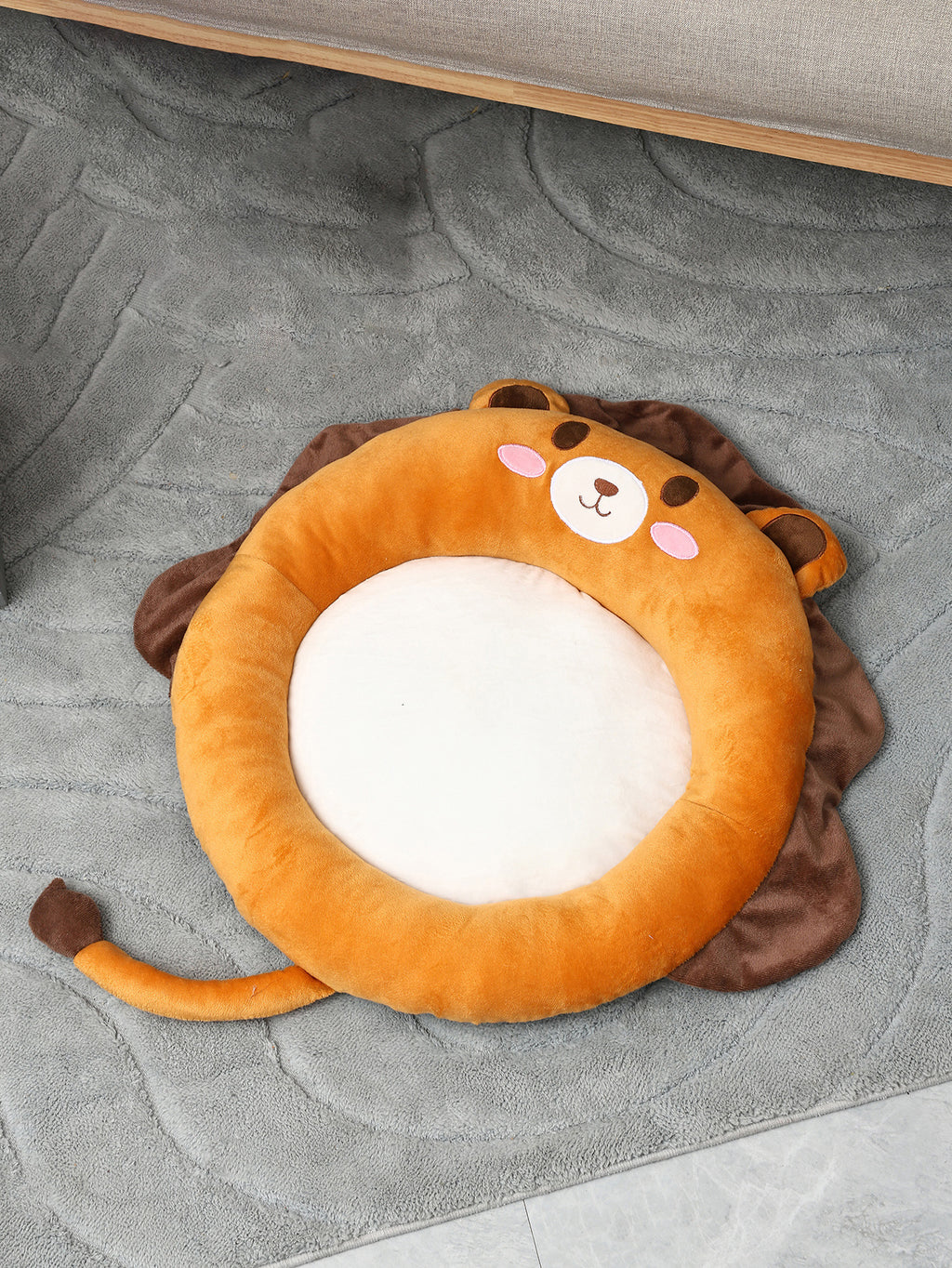 Soft Plush Animal-Themed Pet Bed, for cats.