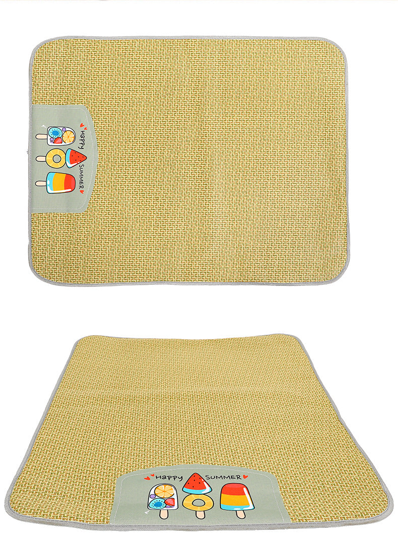 Cooling Rattan Weave Sleeping Mat for Dogs and Cats