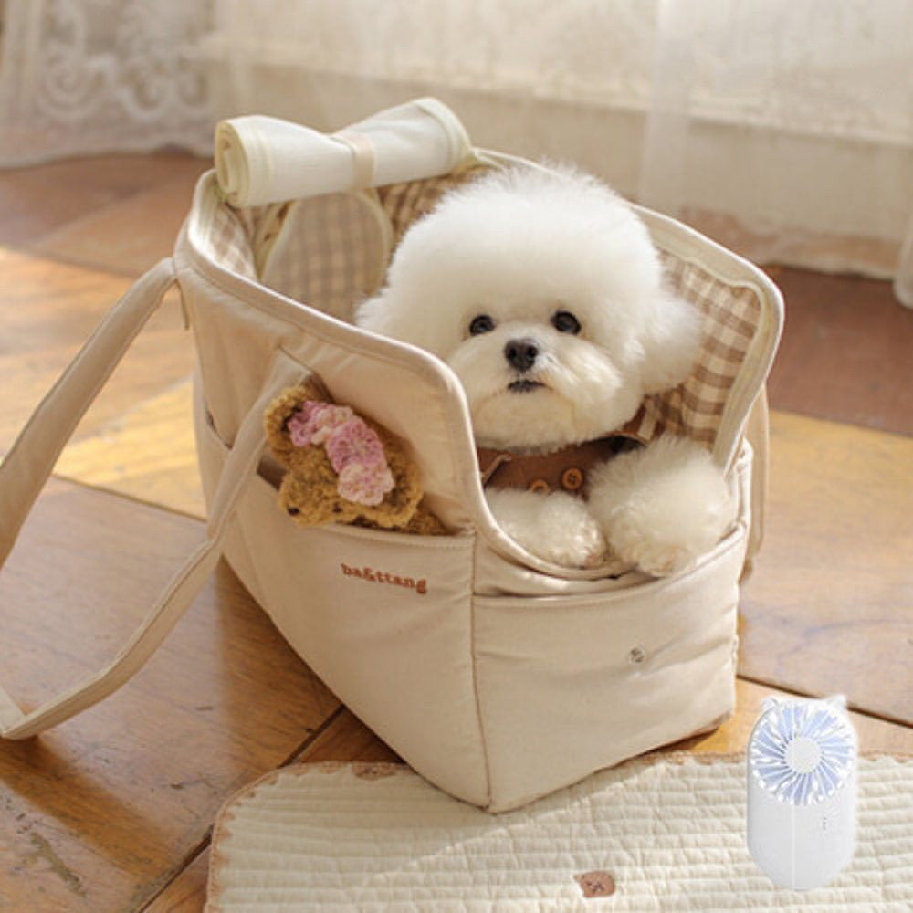 Portable Canvas Go-Out Carrier Tote Bag, for cats.
