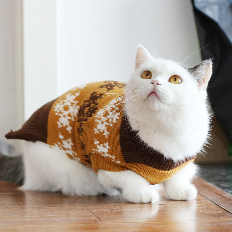 Bulky Acrylic Knit Sweater, for cats.